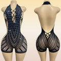 Mesh One Piece Shorts Body Stocking