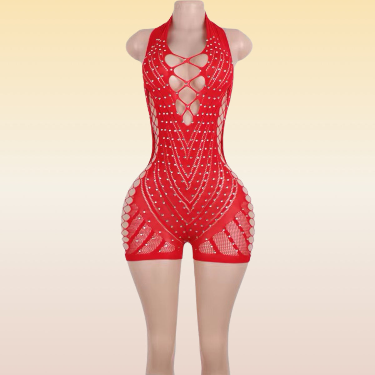Mesh One Piece Shorts Body Stocking