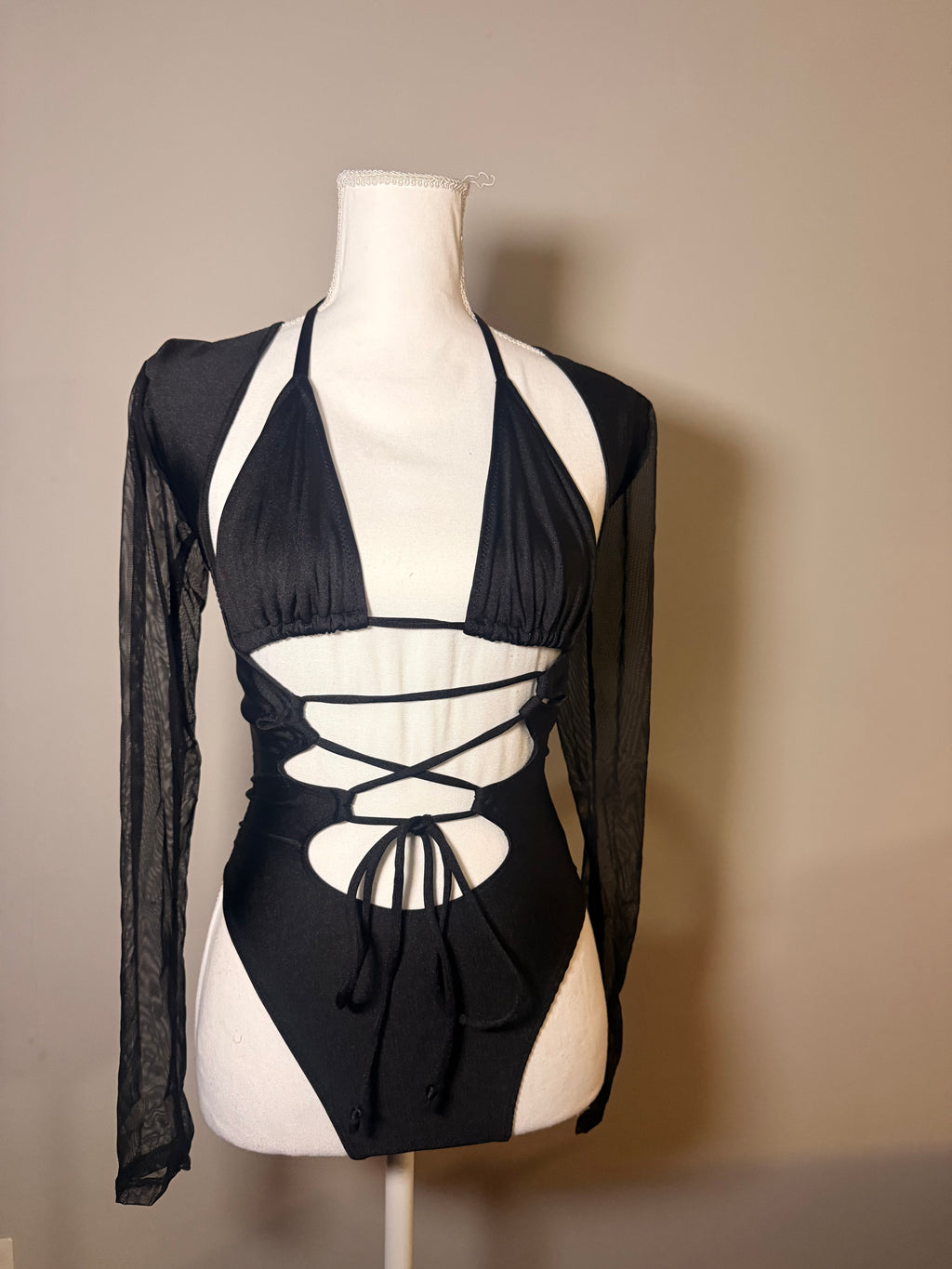 One Piece Suit with Matching Triangle Top