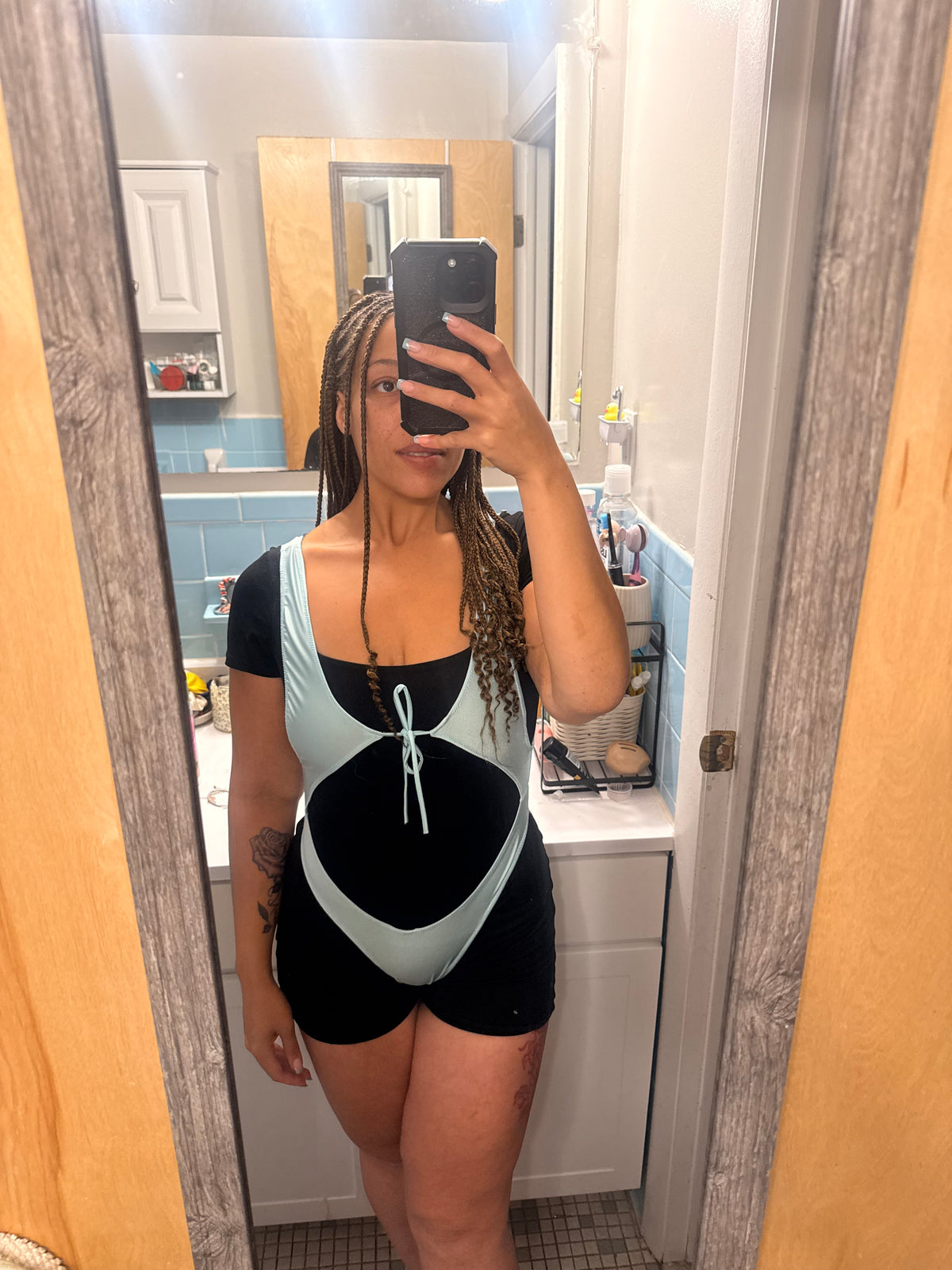 Blue One Piece monokini
