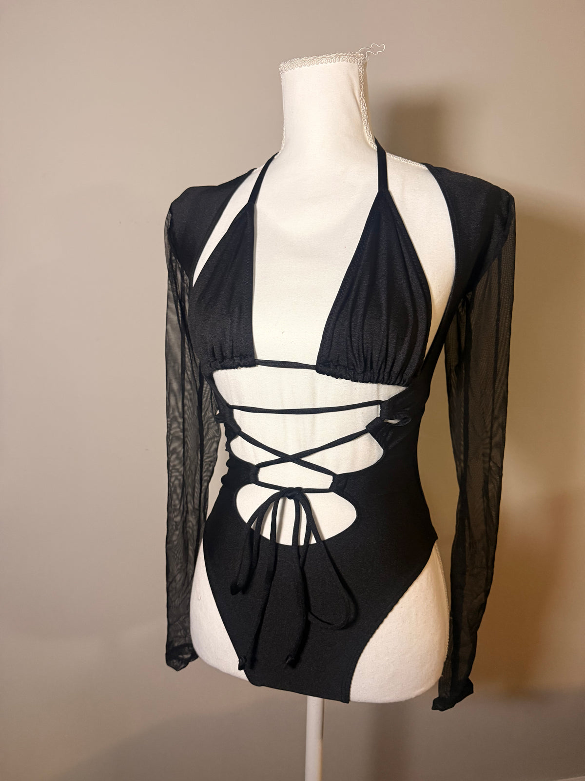 One Piece Suit with Matching Triangle Top