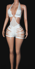 White Laser Cut Short Set