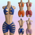Two Piece Laser Cut Short Set 