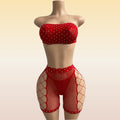 Halter Top Three Piece Short Set