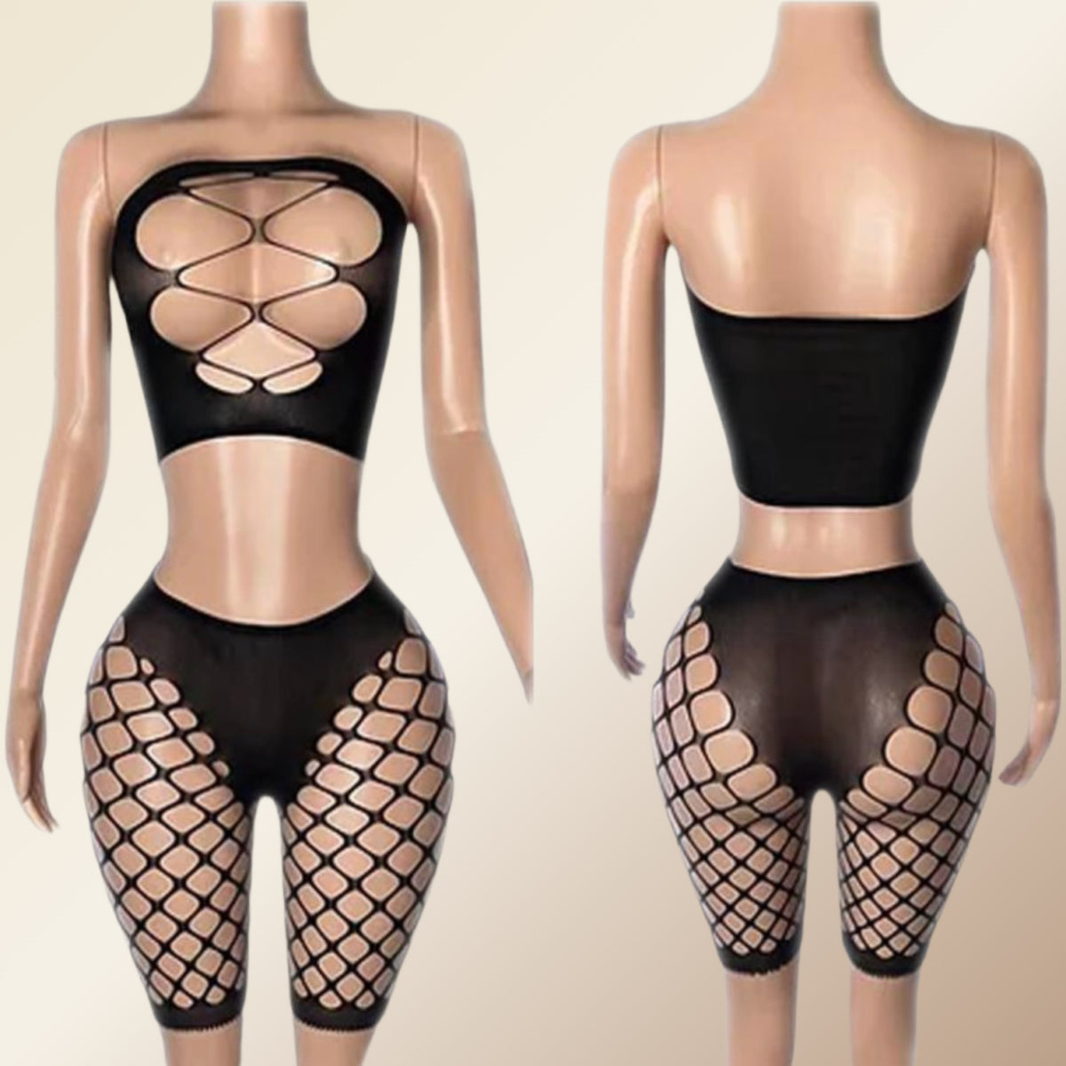 Sleeveless Tube Top Two Piece Set