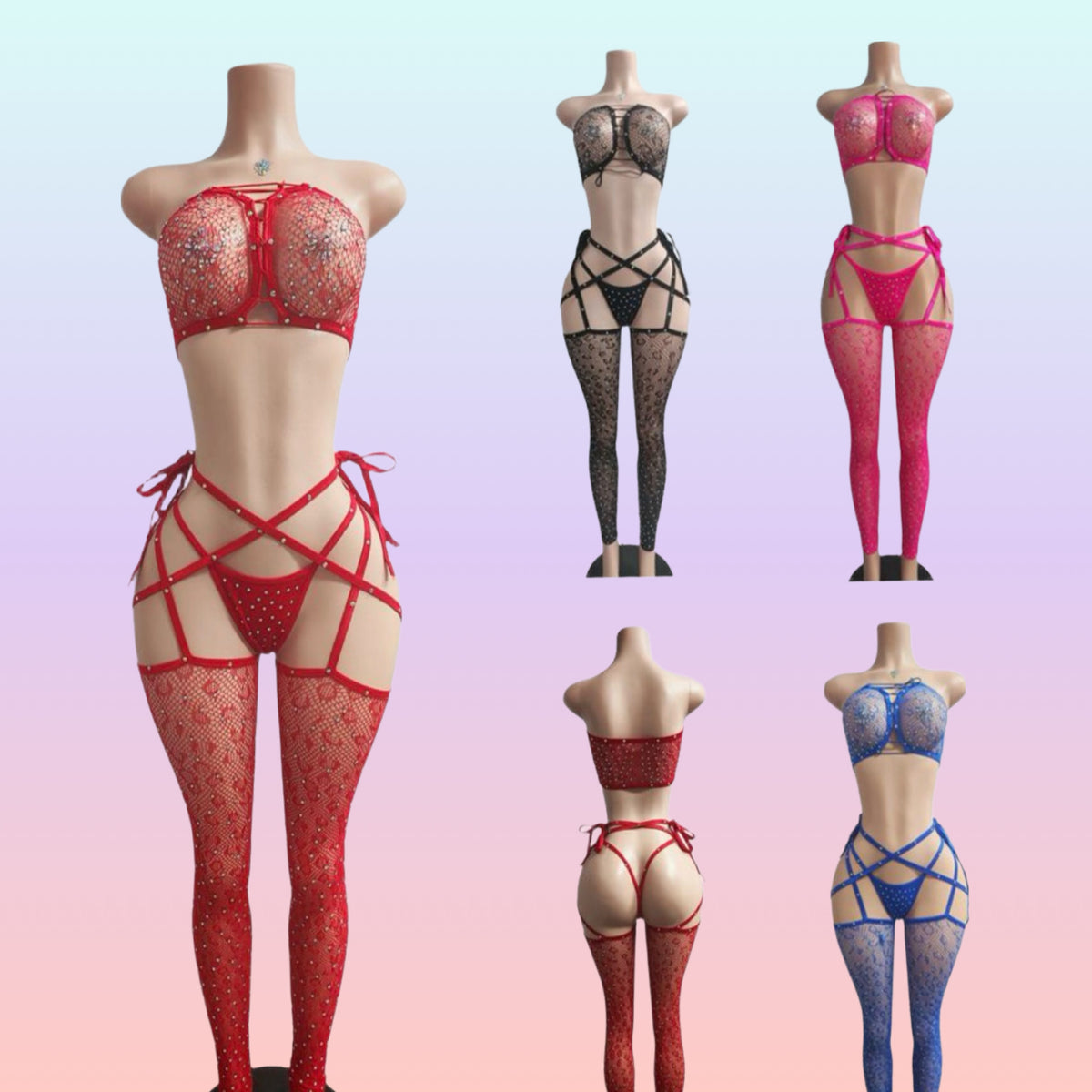 Three piece halter top set