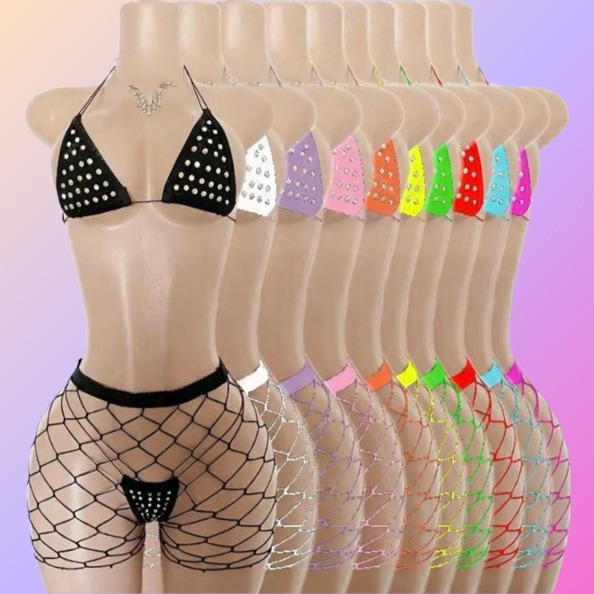 Triangle bikini short set