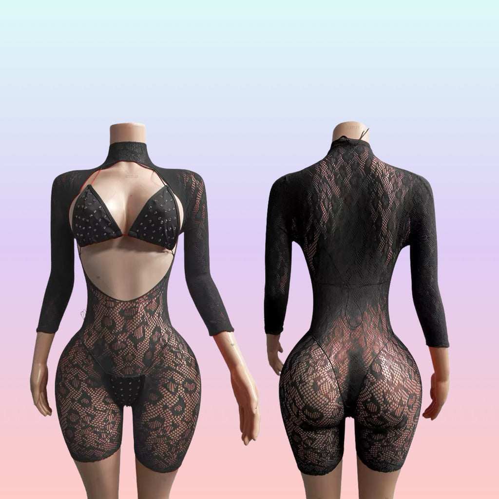 Three piece long sleeve short set