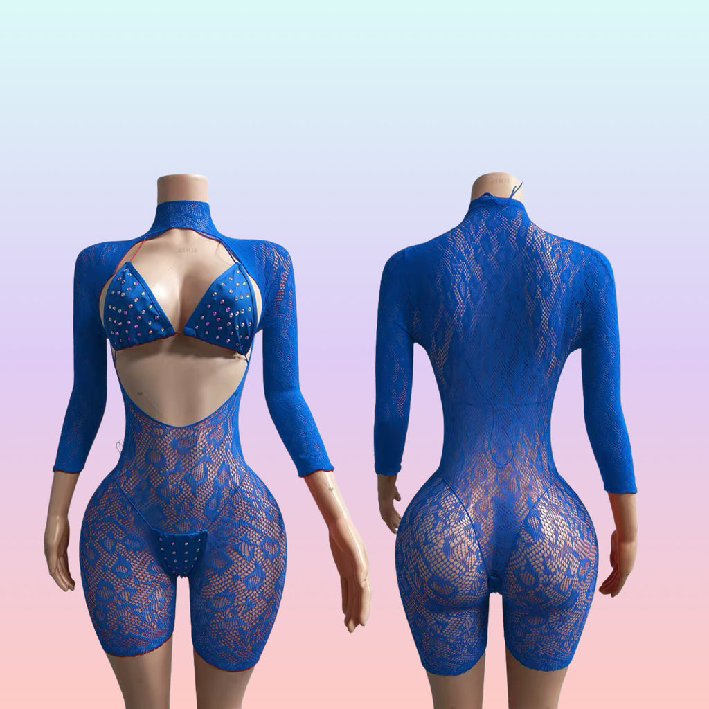 Three piece long sleeve short set