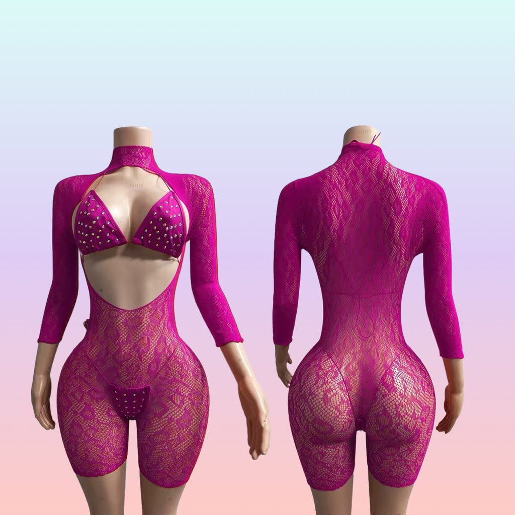 Three piece long sleeve short set