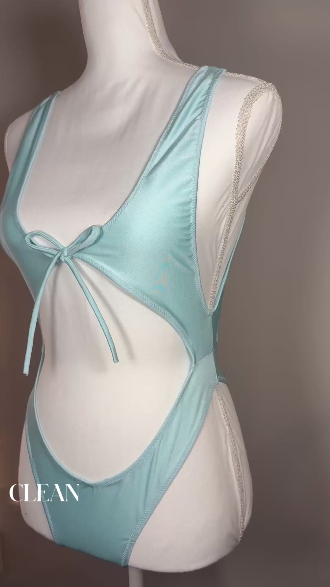 Blue One Piece monokini
